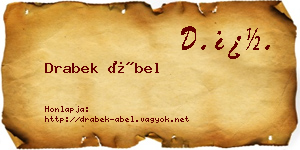 Drabek Ábel névjegykártya