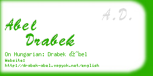 abel drabek business card